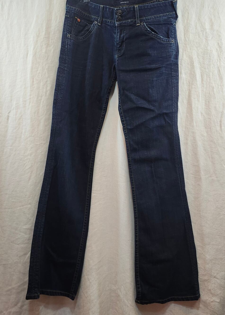 Hudson sz 29 Low Rise Boot Cut dark wash classic Back Pocket Jean